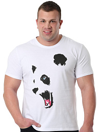 Мужская футболка "Панда" 1608-К / Белый